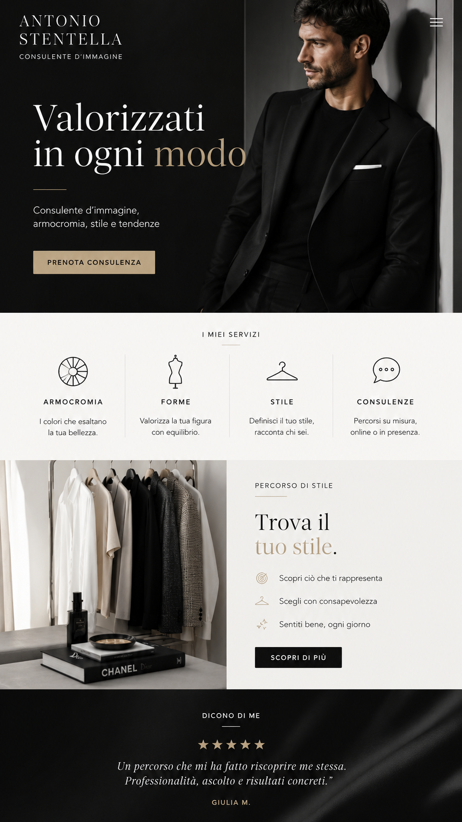 Sito realizzato per un negozio